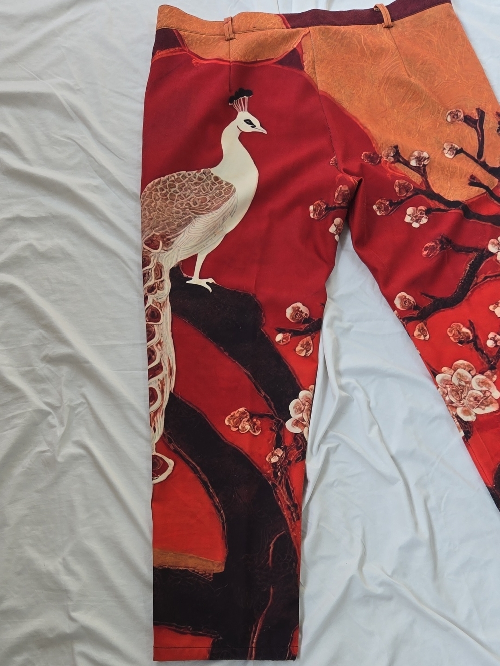 Men's/Unisex Multicolored, Graphics, Peacock, Floral Pants All Over Design - Picture 14 of 16